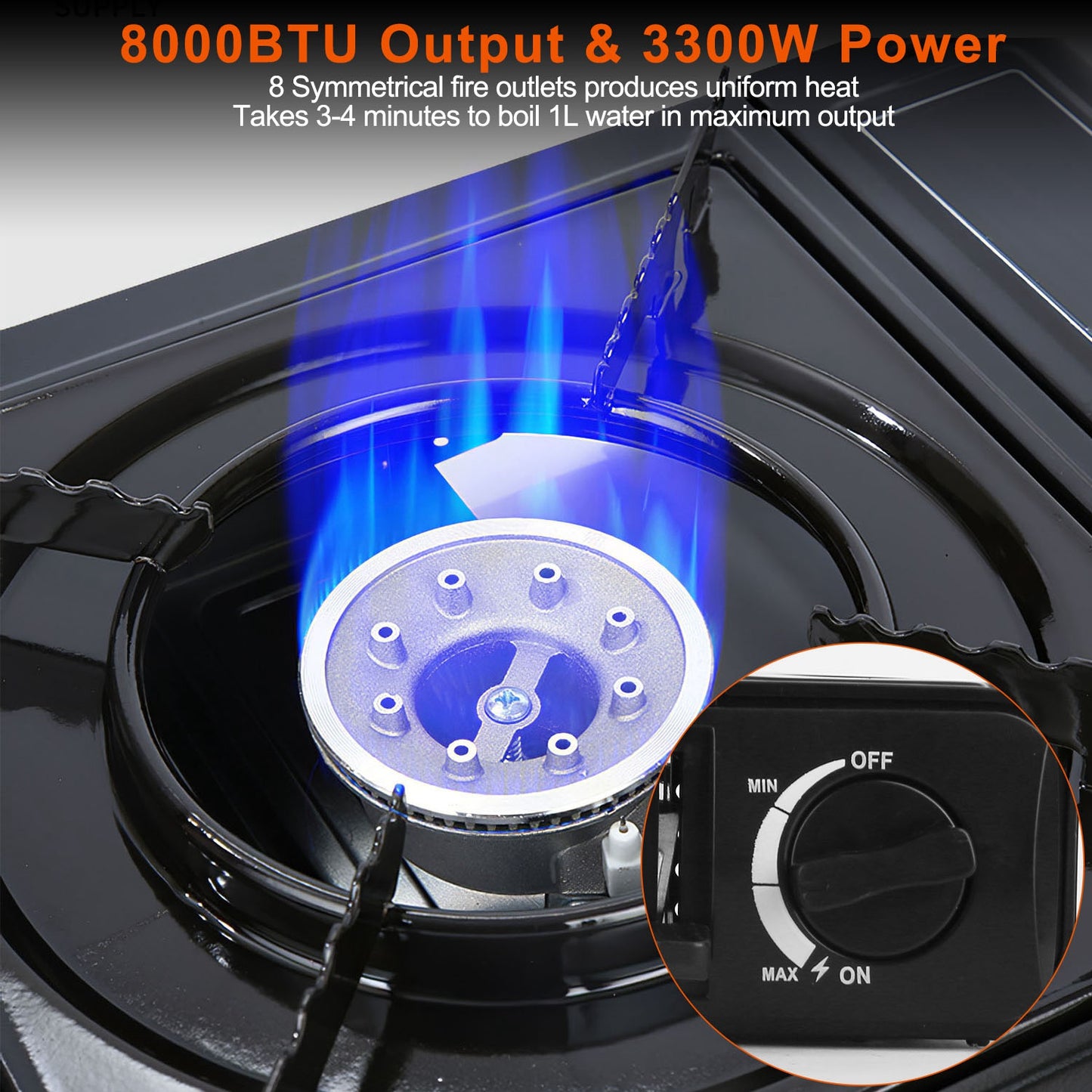 Portable Camping Stove 1 Burner 3300W Butane