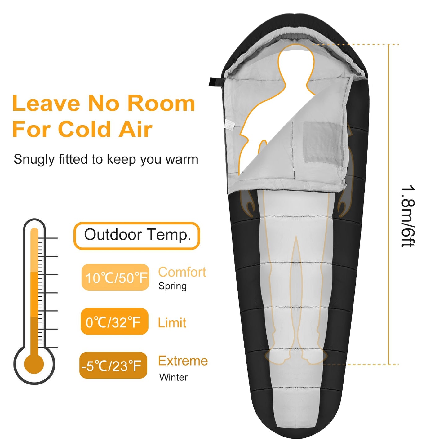 Adult Mummy Style Sleeping Bag