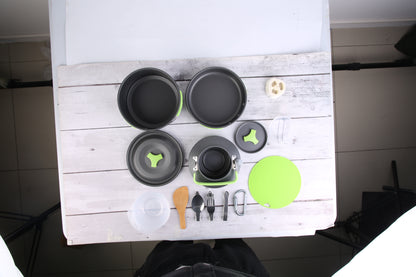 16 Piece Camp Cooking Set for Butane Stove