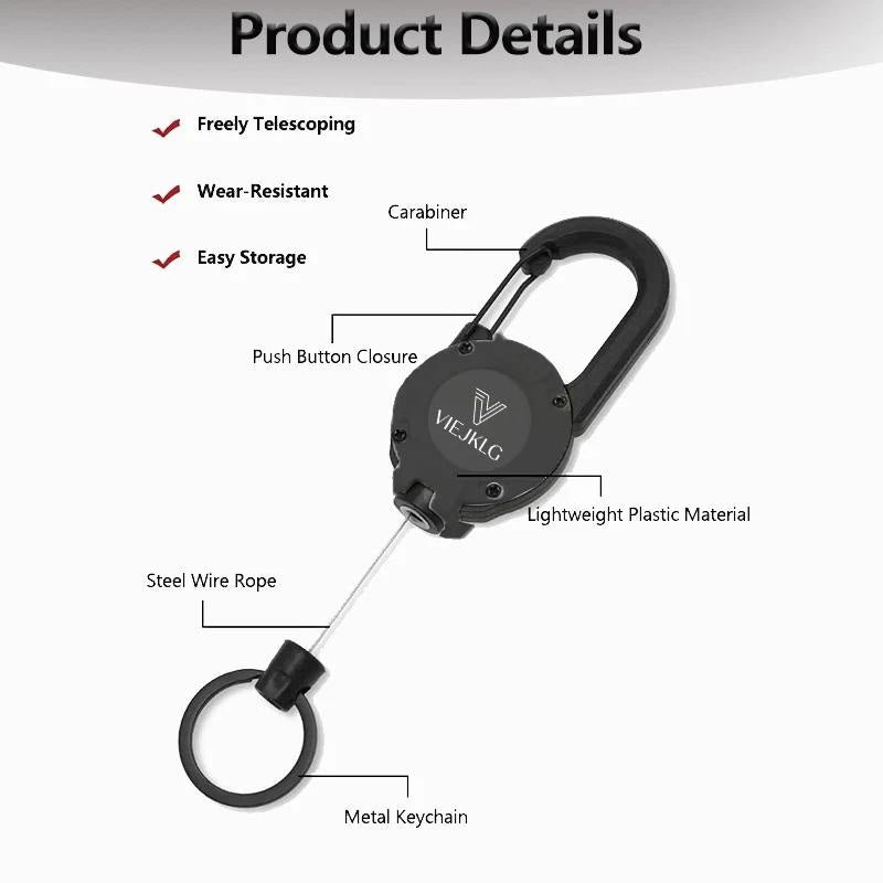 3-in-1 Retractable Rope Carabiner