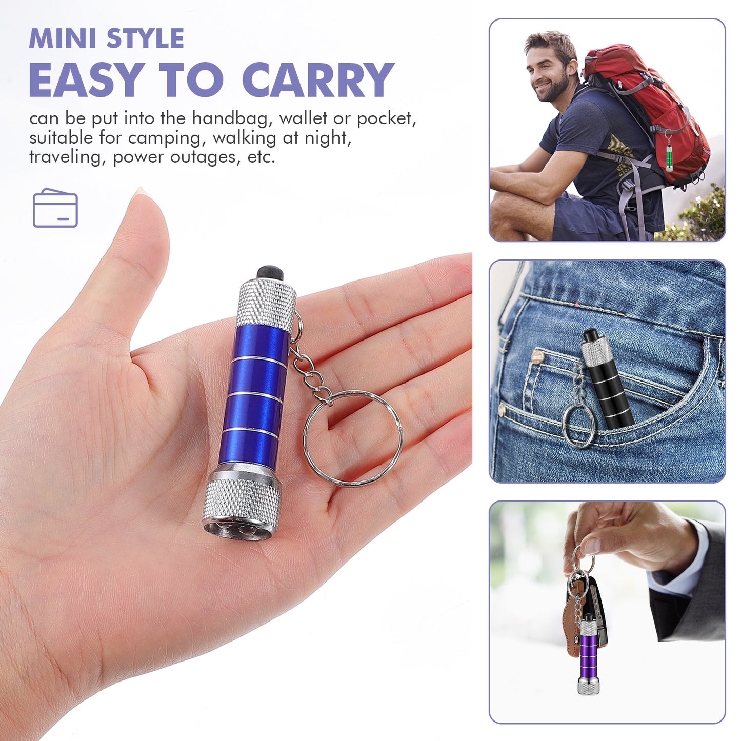 Mini Flashlight for Keychain or Backpack