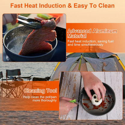 16 Piece Camp Cooking Set for Butane Stove